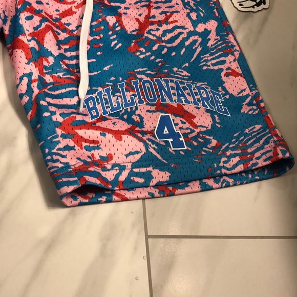 NWT Men’s Billionaire Boys Club Coral Camo Shorts - Picture 2 of 8